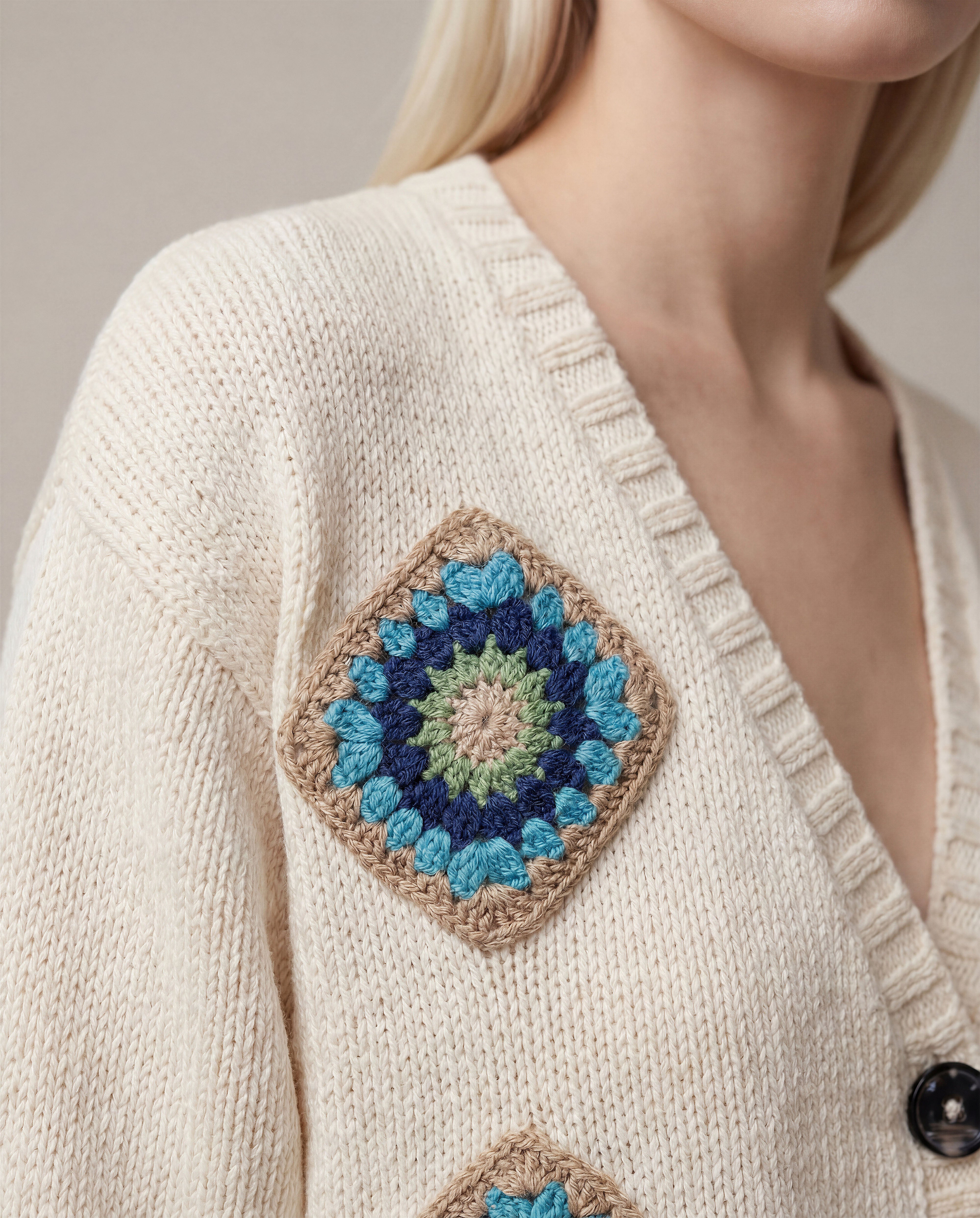 Azure Patch Cardıgan